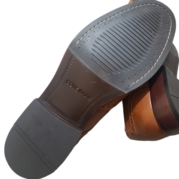 Cole Haan Mens brown Wingtip Lace Up Oxford Dress Shoes - Picture 6 of 8